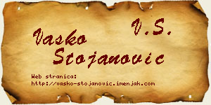 Vasko Stojanović vizit kartica